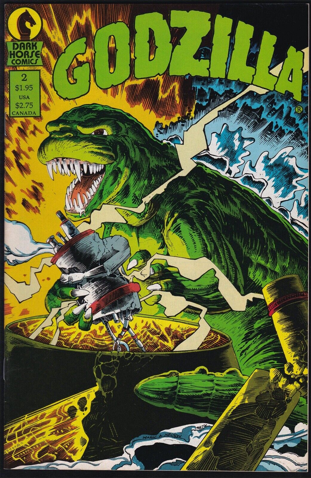Dark Horse Comics GODZILLA #2 1988 VF