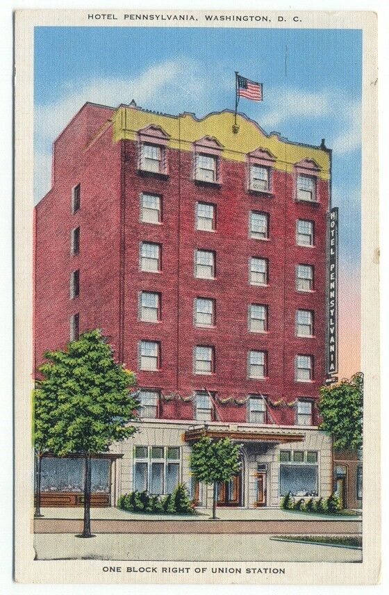 Washington DC Hotel Pennsylvania Old Postcard