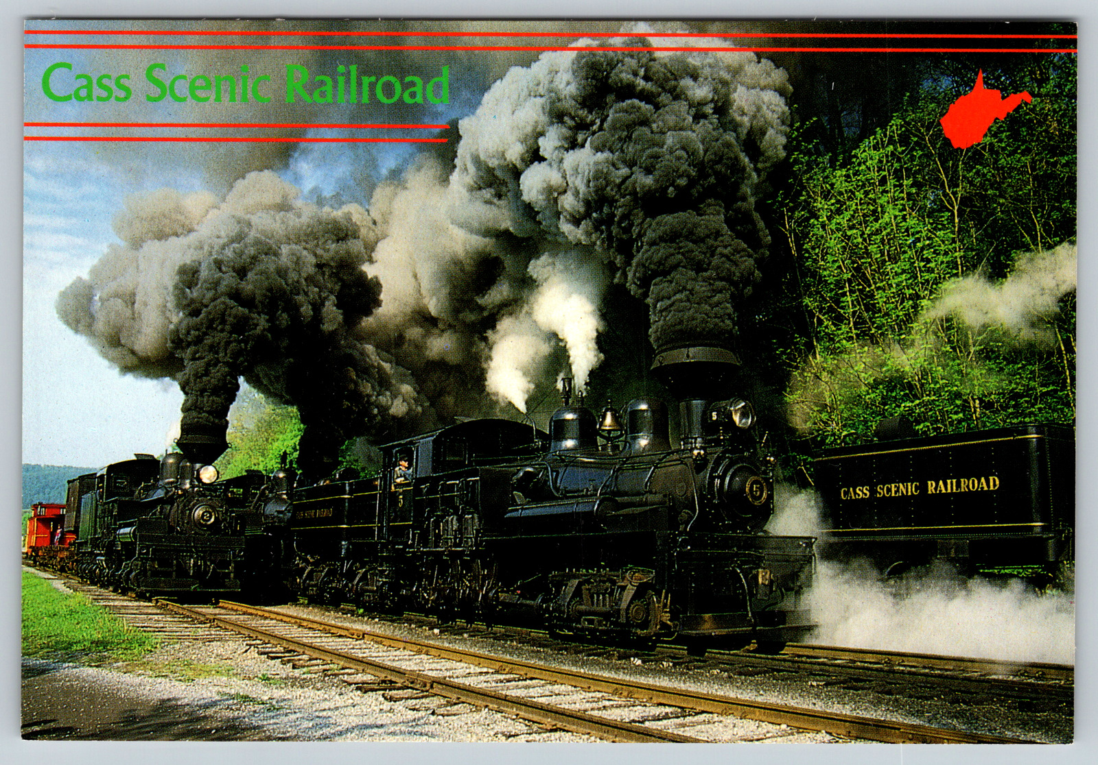 c1970s Cass Scenic Railroad State Park West Virginia Vintage Postcard