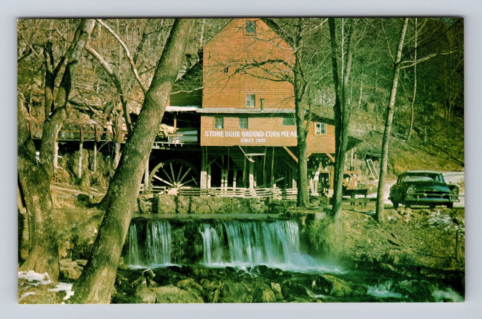 Sycamore MO-Missouri, Aid-Hodgson Water Mill, Antique Vintage Souvenir Postcard