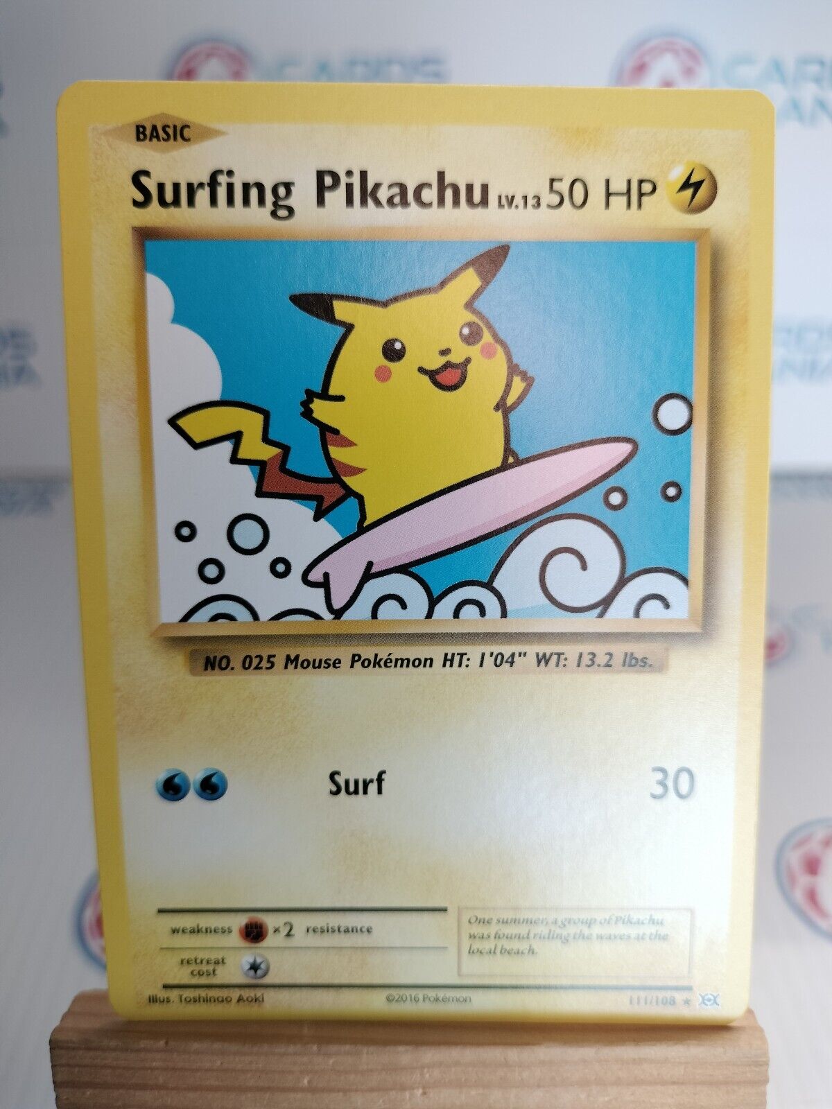 2016 Surfing Pikachu 111/108☆  Non Holo (21)