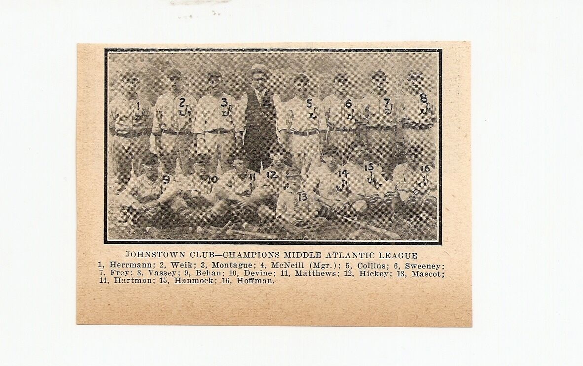 Johnstown Johnnies 1926 Team Picture Ripper Collins