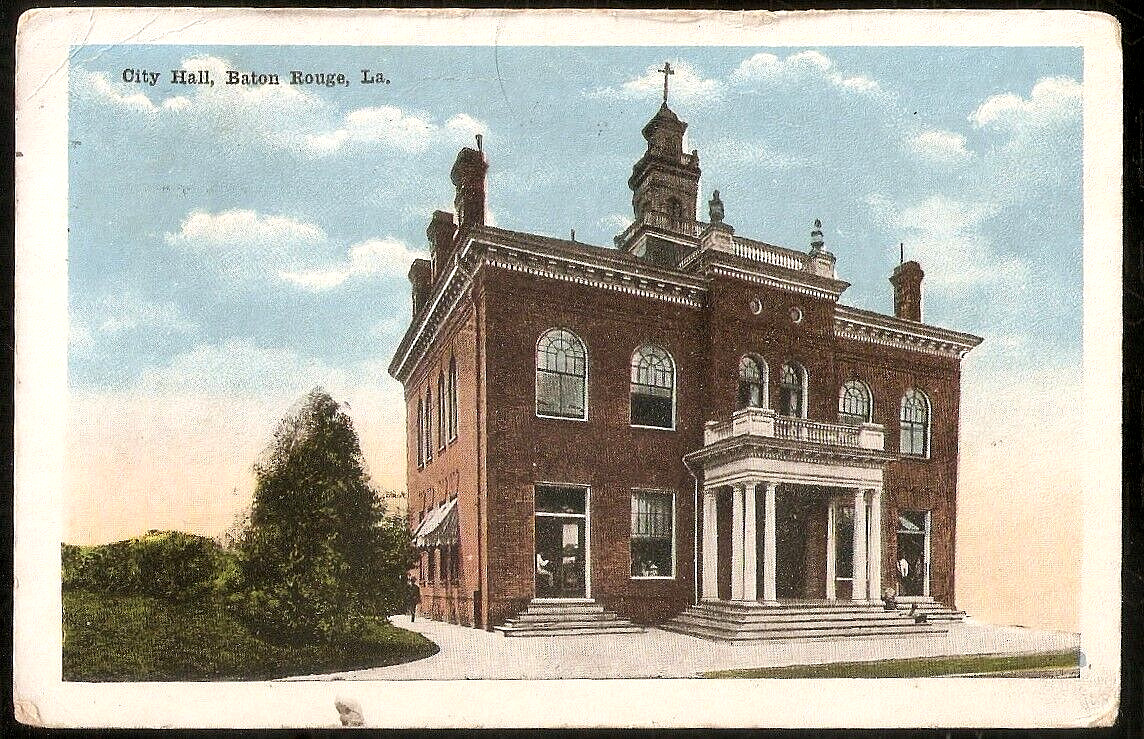 CITY HALL BATON ROUGE 1907 Postcard Louisiana