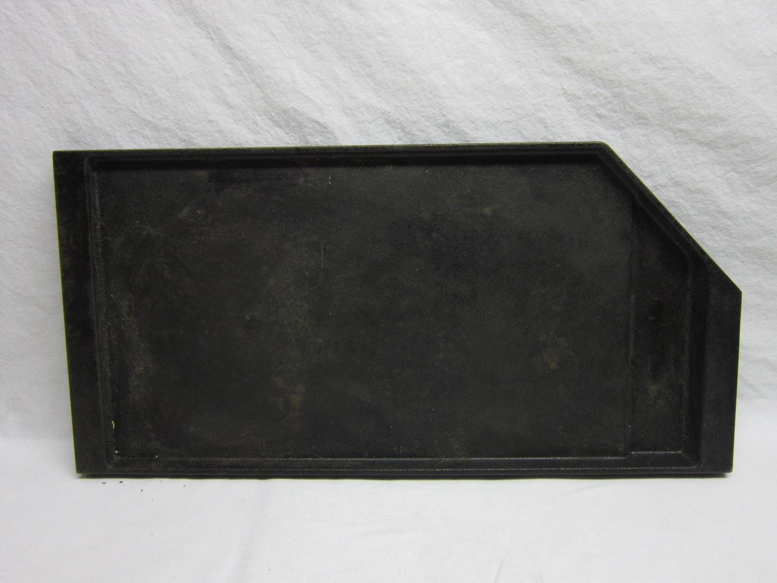 5 Sided Cast Iron Flat Top Griddle Grill with Reservoir Stove Part Old Vtg