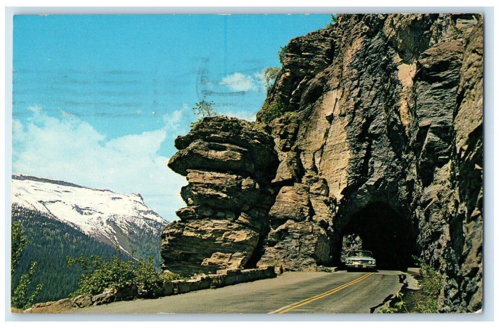 1967 Mt. Clements Eastside Tunnel Glacier National Park Montana MT Postcard