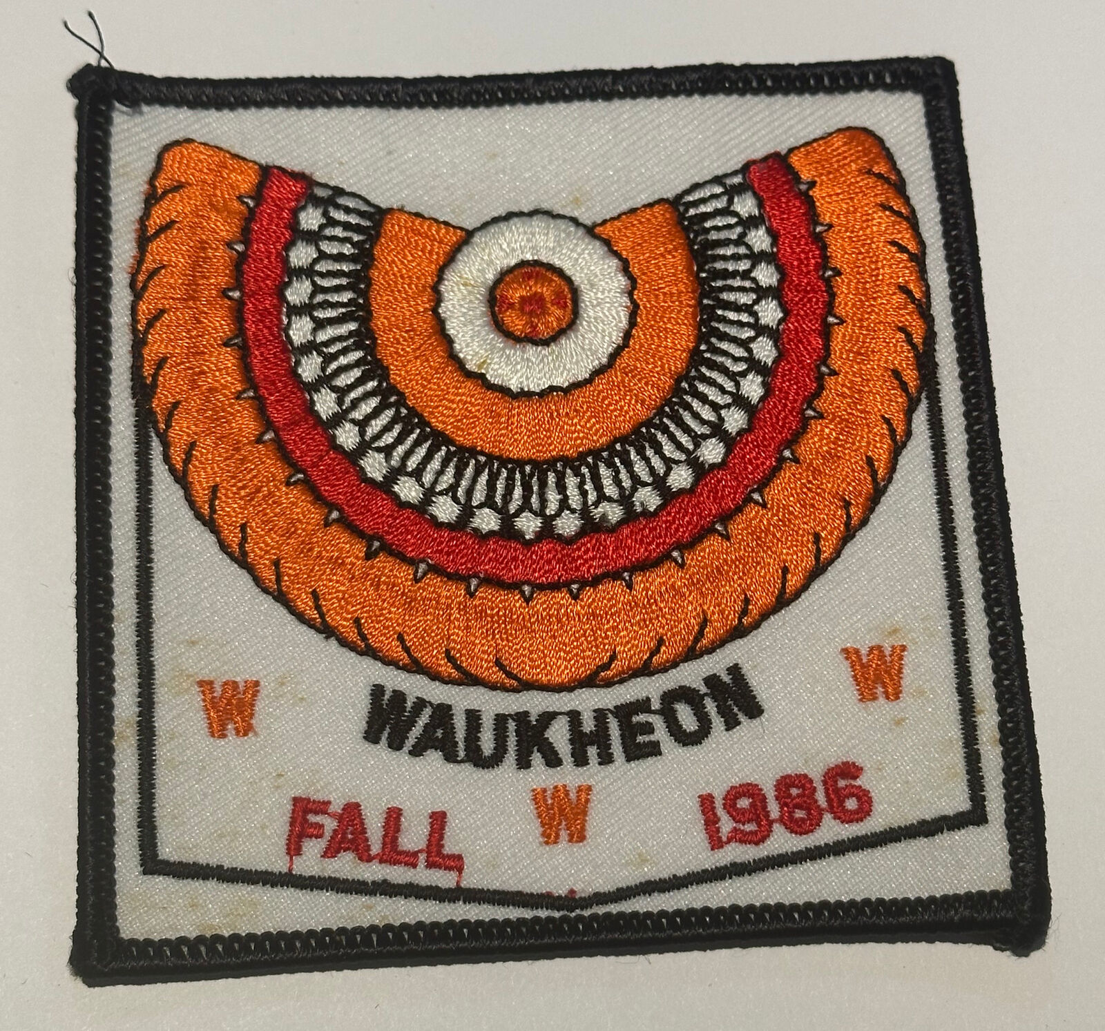 OA Lodge 55 Waukheon 1986 Fall  Event Patch  Boy Scout TK6
