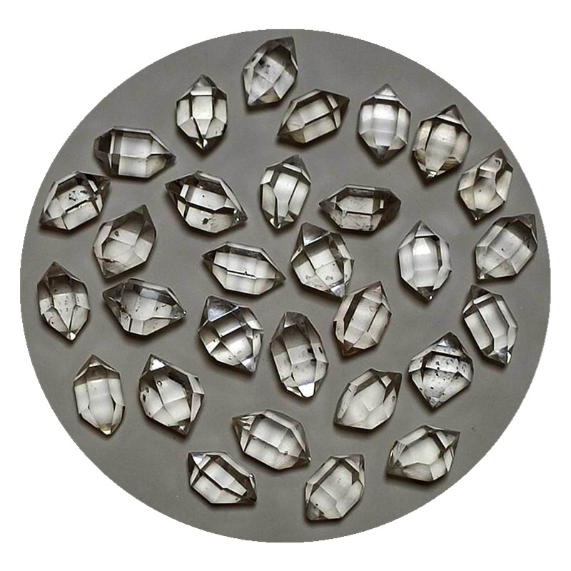 30pcs 9-10mmAAAA++++ Top Clear Quality Herkimer Diamond Quartz Crystal Healing