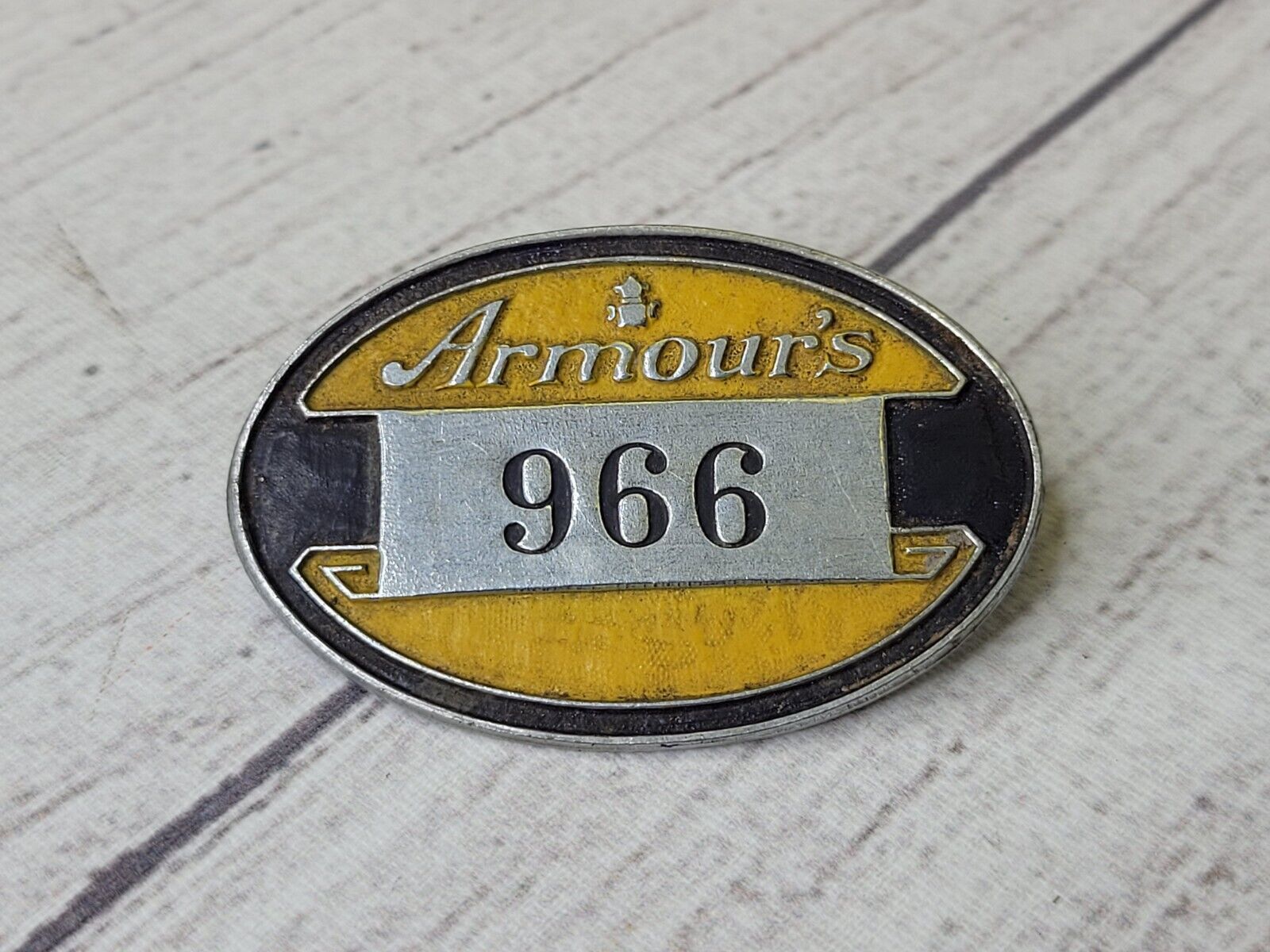Vintage Armour's Packing Plant Employee Badge/Tag Meat Food Industry