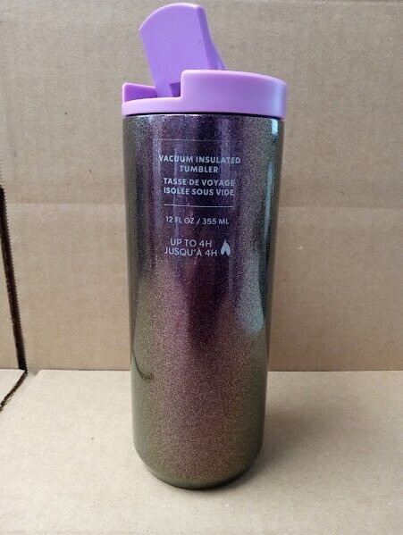 Starbucks 2024 Iridescent Purple Glitter Vacuum Insulated 12oz Tumbler - New