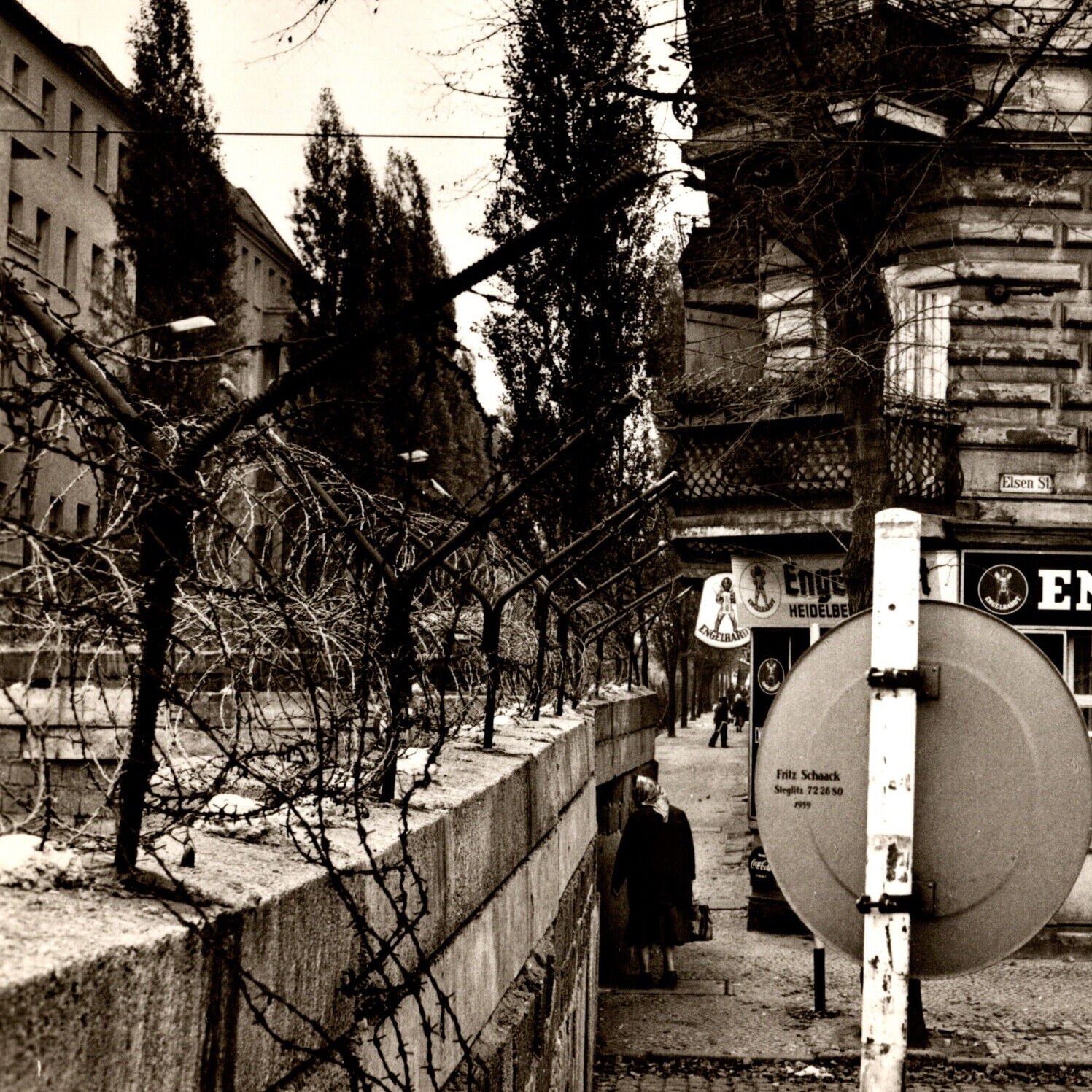 Vintage 1965 RPPC Neukoelln Border Elsenstrasse Heidelberger Postcard Berlin