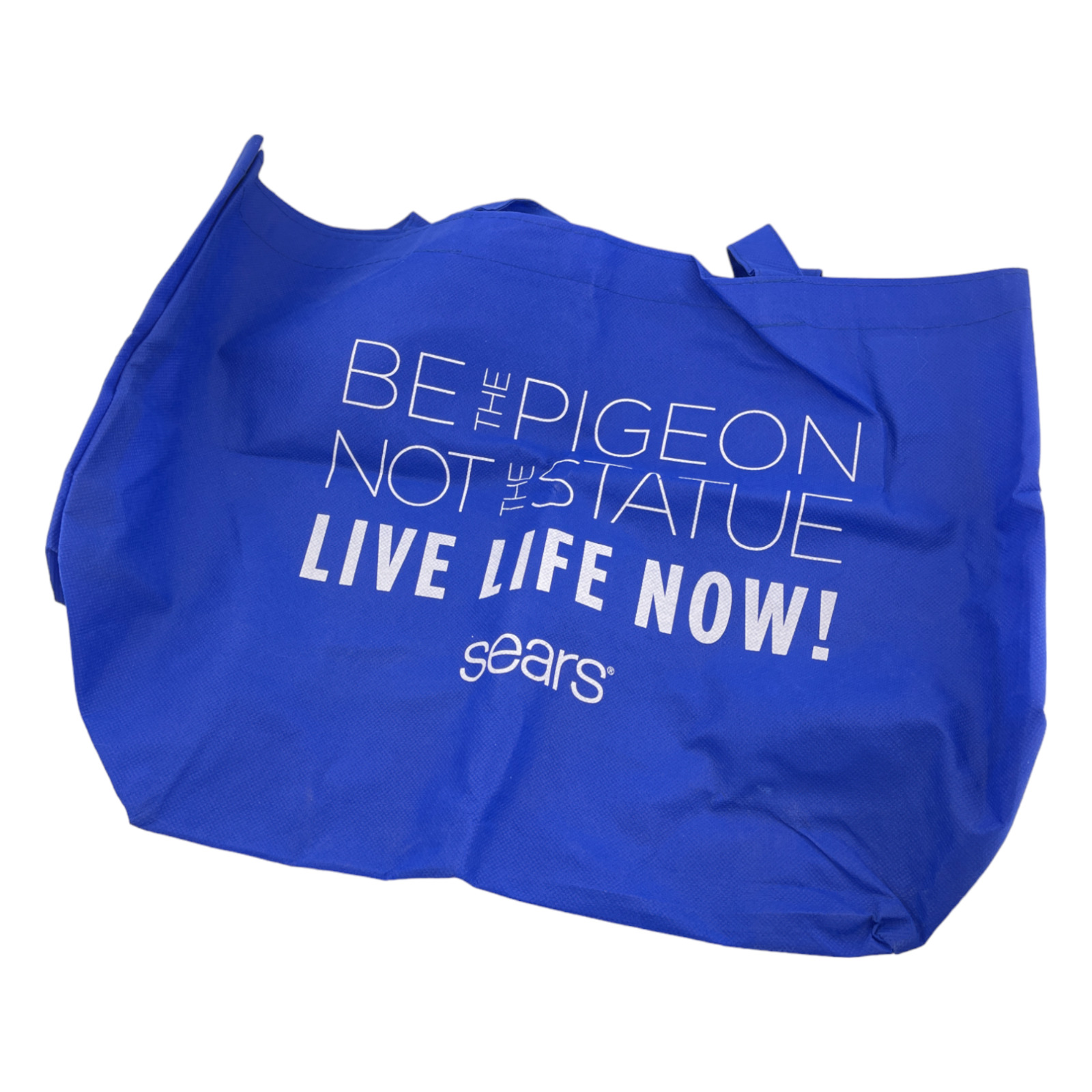 Sears Blue Shopping Tote Fabric Bag LIVE LIFE NOW - Retail Collectible