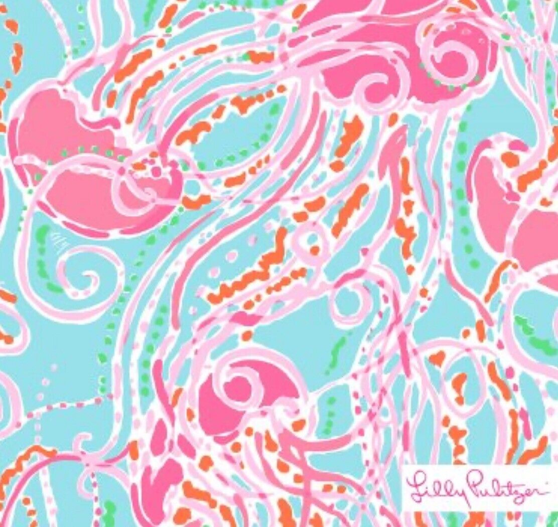 Lilly Pulitzer Jellies Be Jammin Fabric 7 Yards Cotton  Rare Find 57” Wide