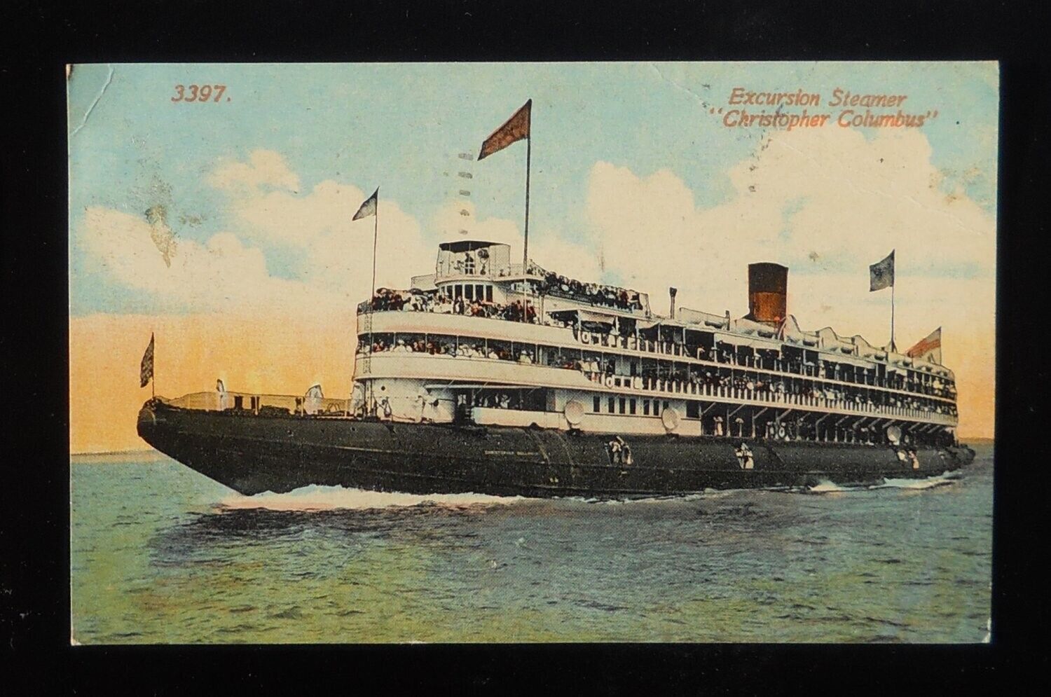 1916 SS Christopher Columbus Whaleback Passenger Steamer Launch 1892 Superior WI