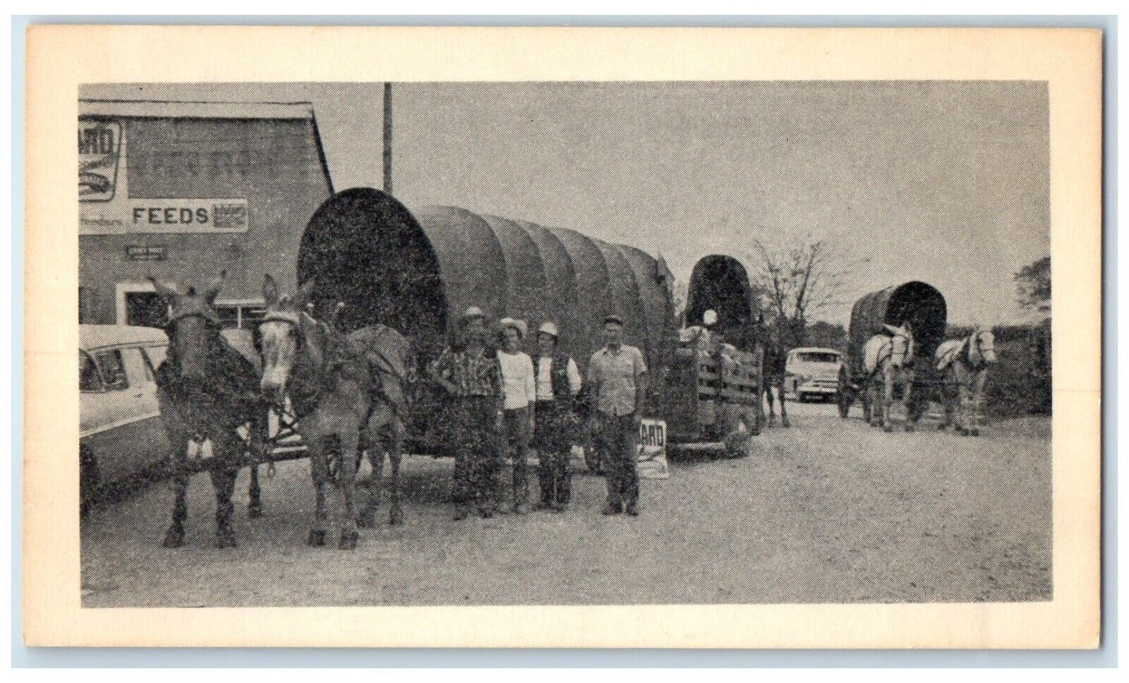 c1905 Amarillo Texas Pioneers To New York World\'s Fair Horses Antique Postcard