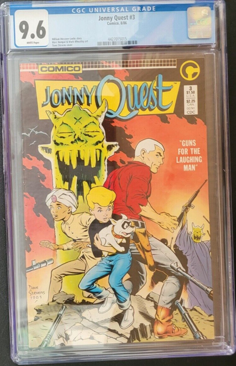 JONNY QUEST #3 CGC 9.6 GRADED 1986 COMICO COMICS FANTASTIC DAVE STEVENS COVER