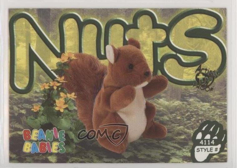 1999 Ty Beanie Babies Series 3 Artist\'s Proof Nuts the Squirrel #111 c7w
