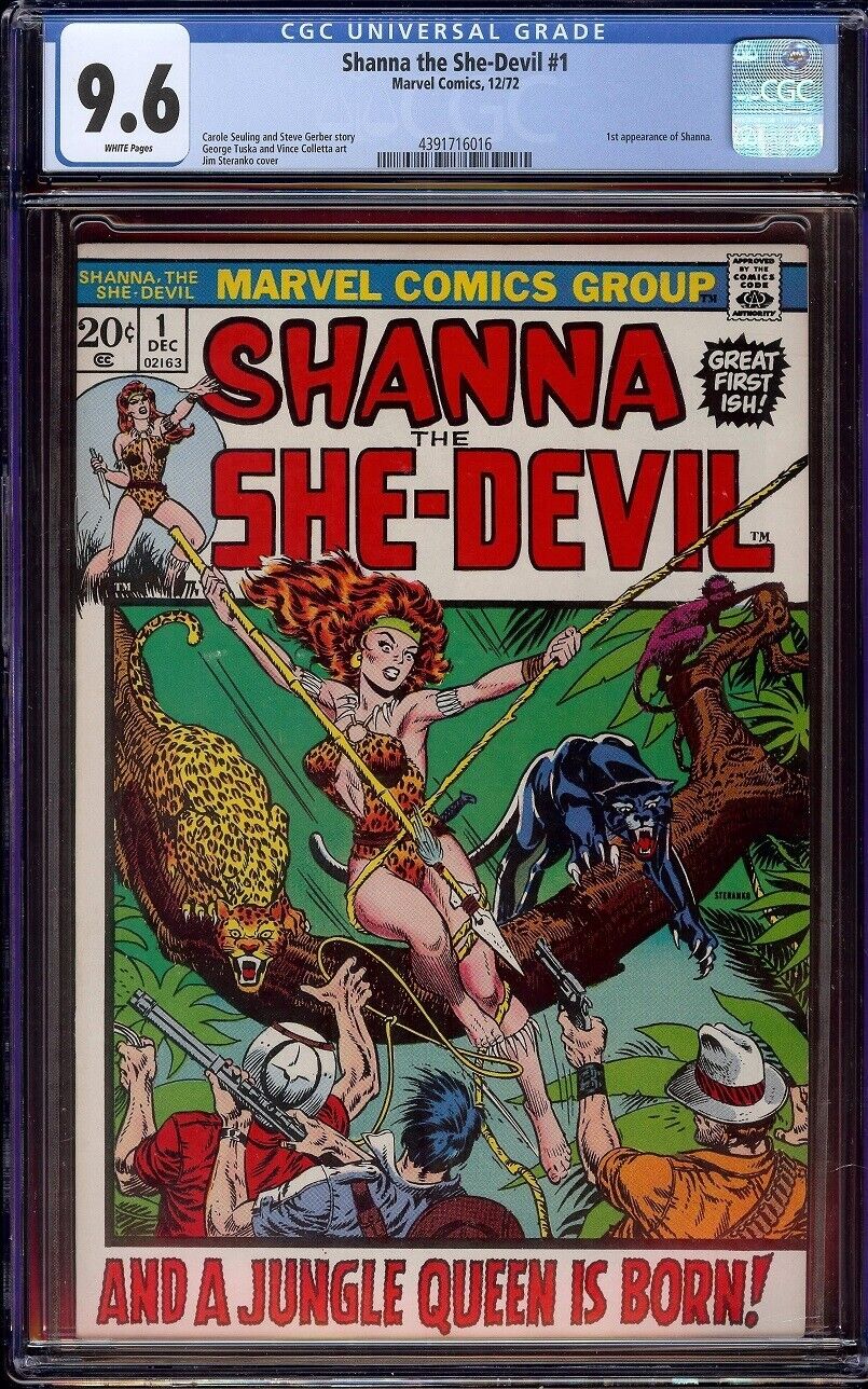 Shanna the She-Devil # 1 CGC 9.6 White (Marvel 1972) Origin & 1st appear Shanna