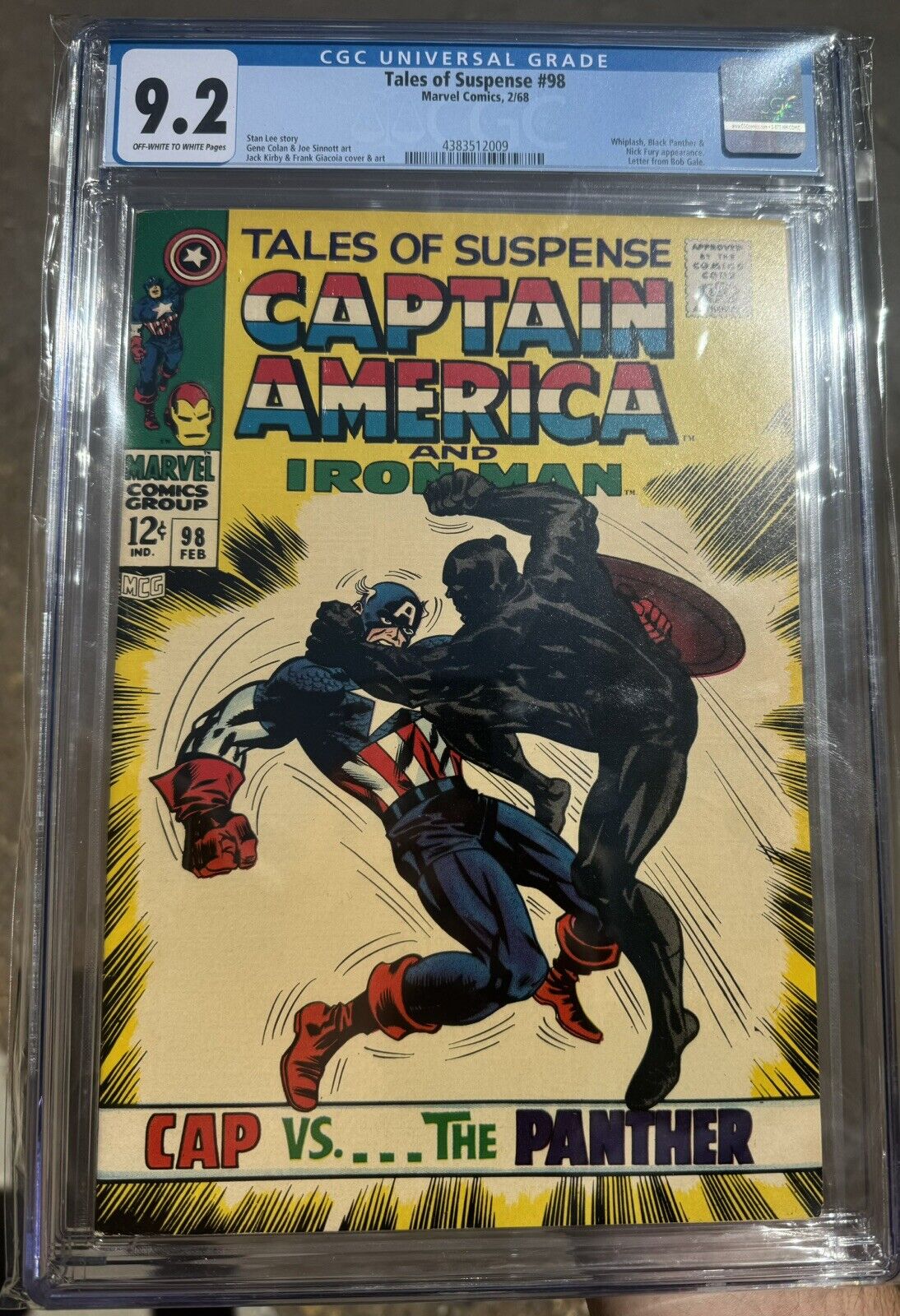 Tales Of Suspense #98 CGC 9.2 NM Condition WHITE to OFF-WHITE PAGES