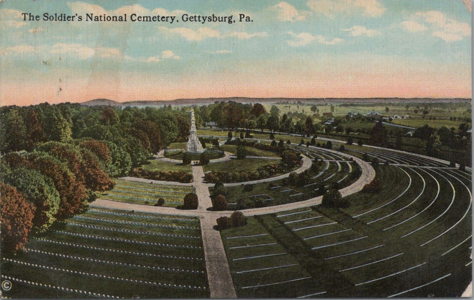 Postcard Soldiers\' National Cemetery Gettysburg PA 2