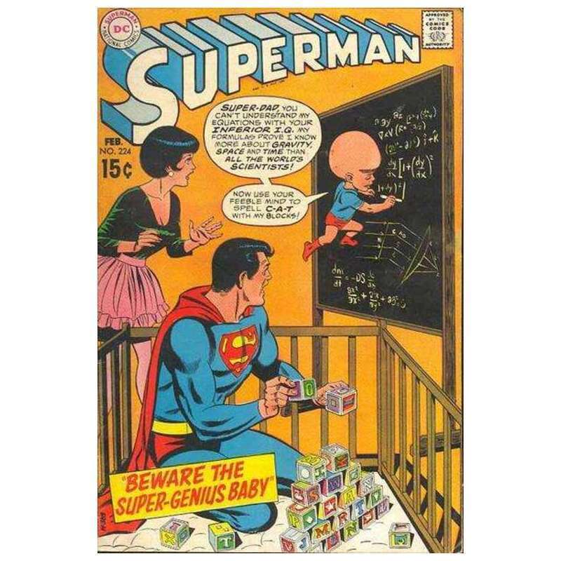Superman (1939 series) #224 in Very Fine minus condition. DC comics [q,