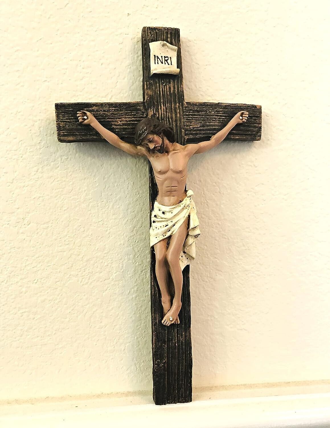 INRI 10 Inch Crucifix Jesus Christ Wall Cross Home Decor