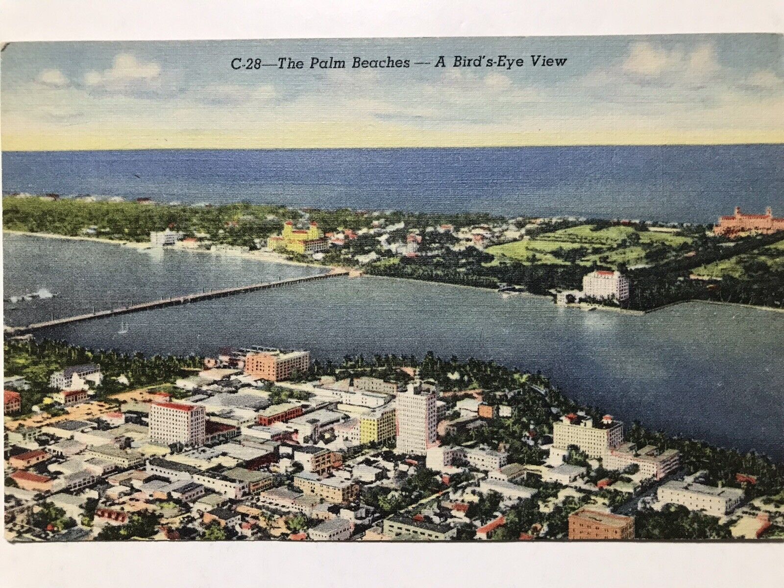1940 The Palm Beaches Postcard
