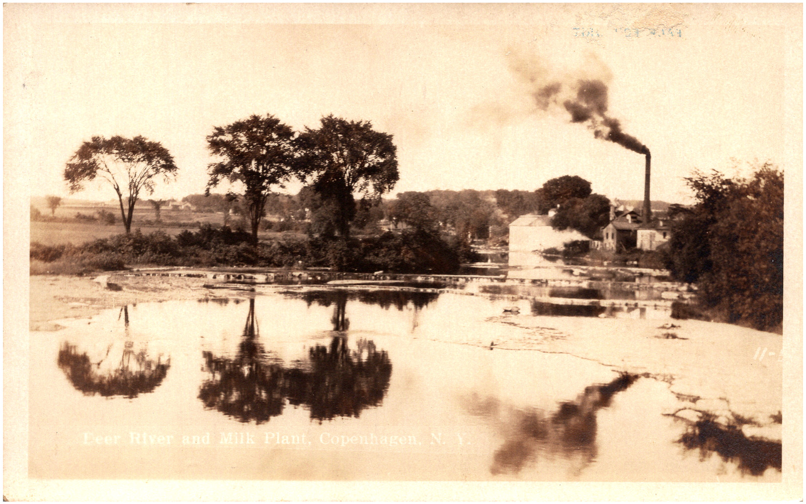 Milk Plant on Deer River Copenhagen New York NY 1930s RPPC Postcard Photo Park