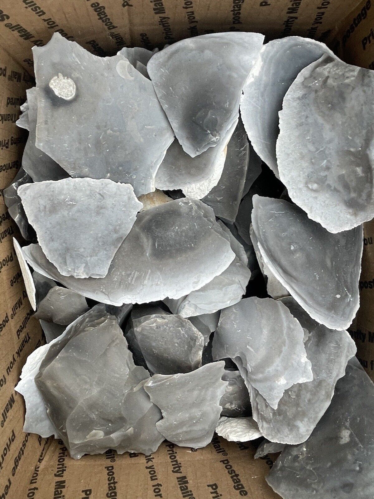 6 Pounds Of High Quality Heat Treated Georgetown ( Big Spalls) Flint Knapping