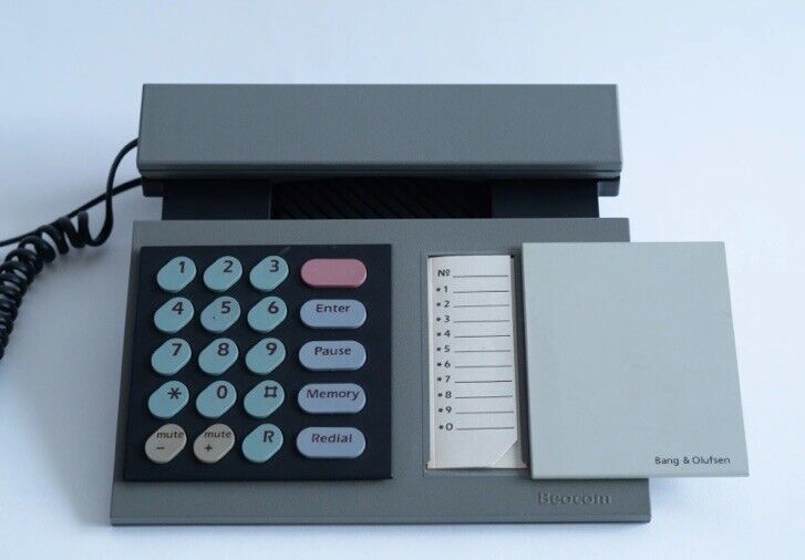 1986 B&O Bang & Olufsen Beocom 1000 Grey Gray Telephone Worldwide Danish NOS