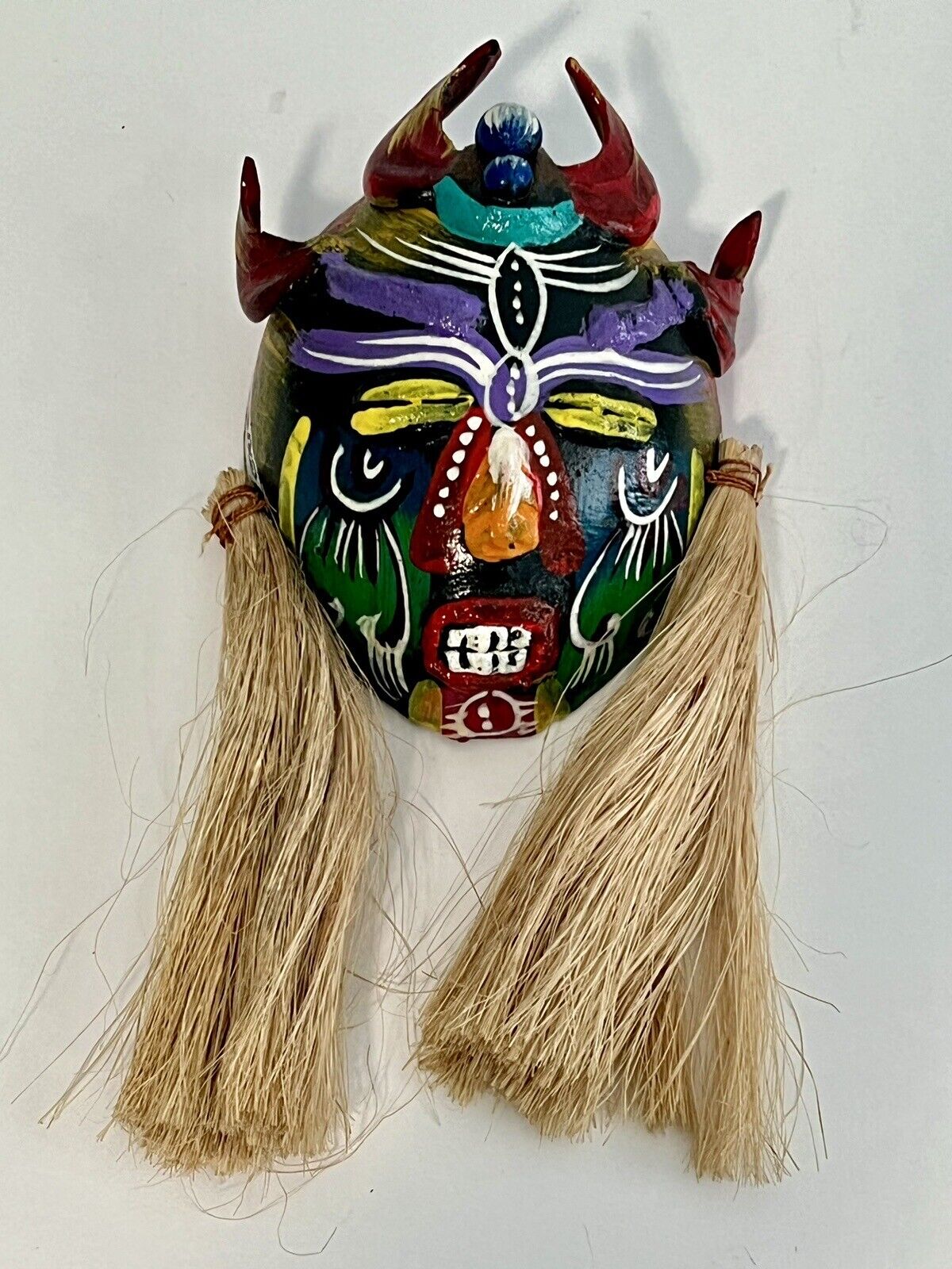 Rare Mask Folk Art Indigenous from Venezuela, Wall-hanging (#12)