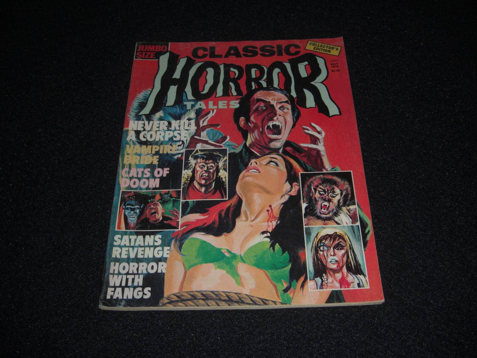  Classic Horror Tales Eerie Publications Jumbo Magazine May 1976 V7 N2