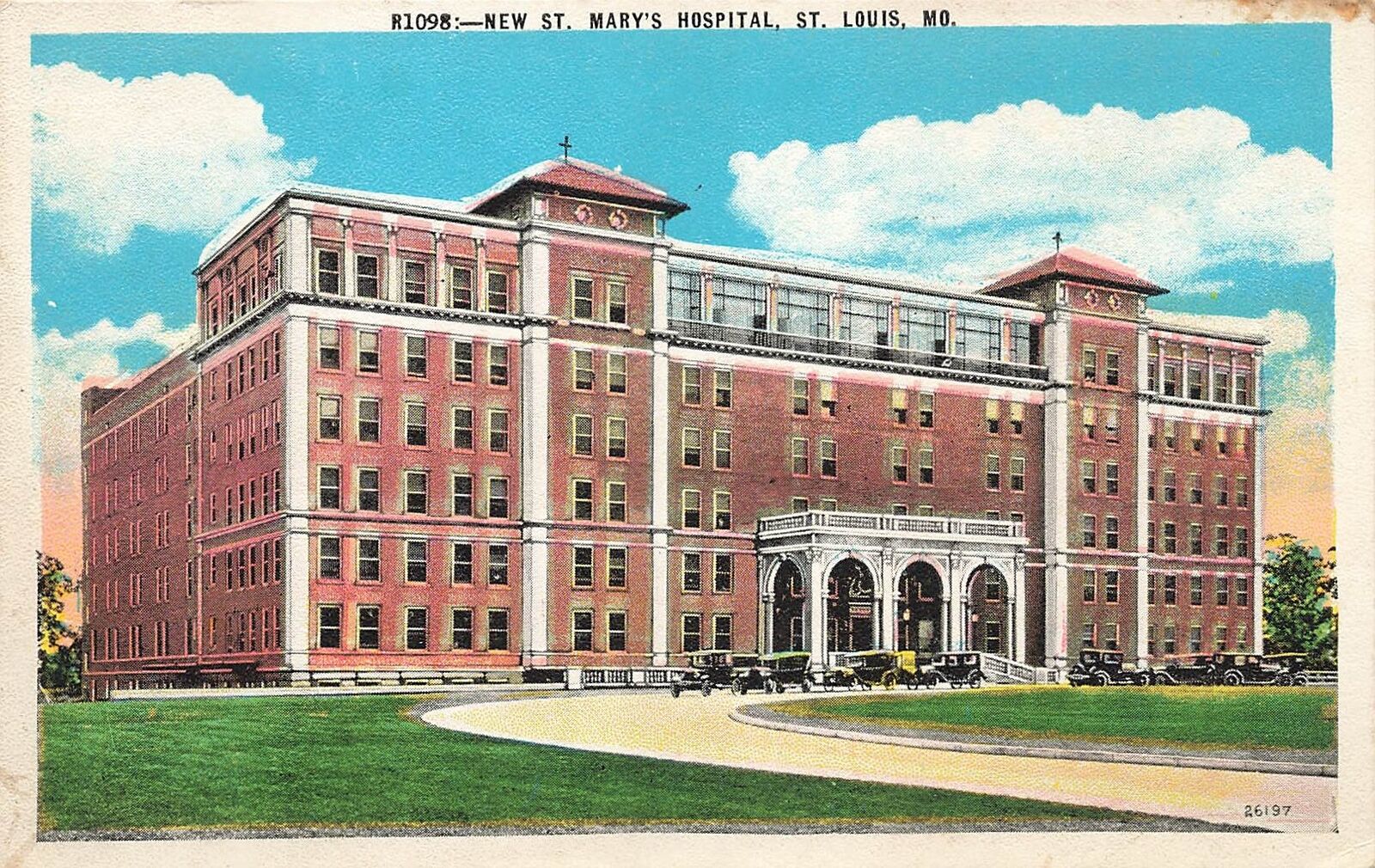 Postcard New St. Mary\'s Hospital, St. Louis, MO. R1098 Vintage White Border