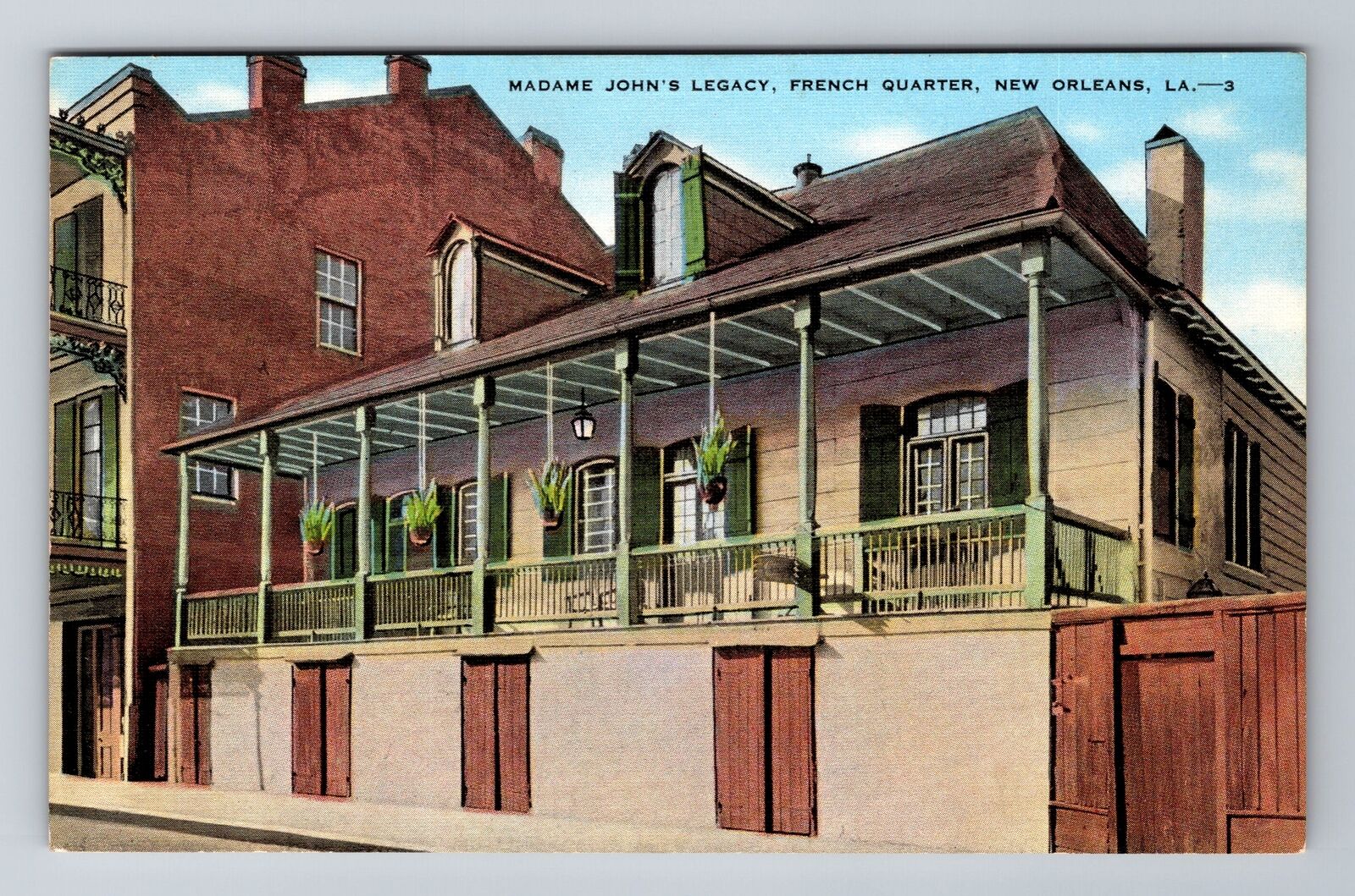 New Orleans LA-Louisiana, Madame John\'s Legacy, French Quarter, Vintage Postcard