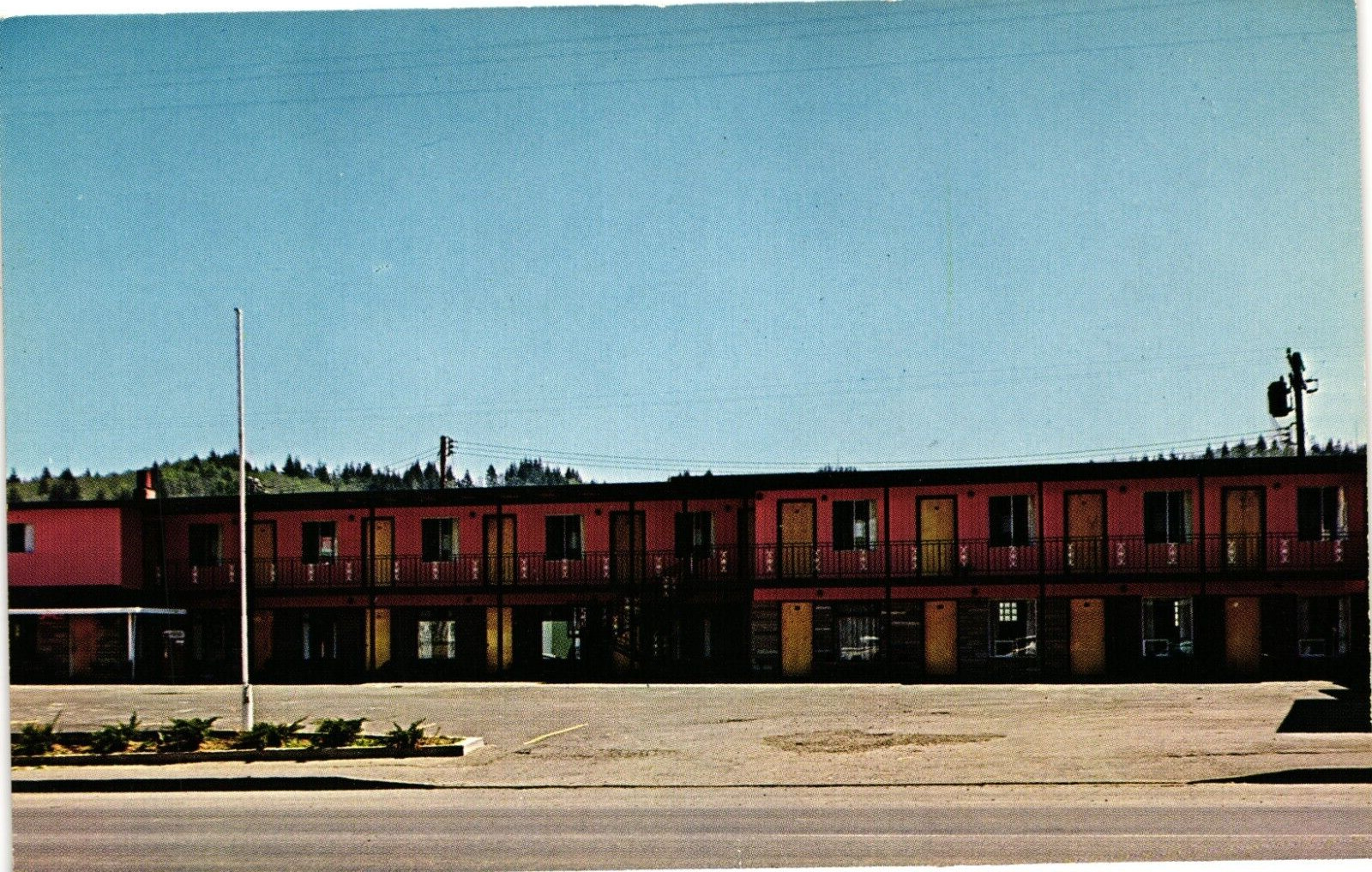 Vintage Postcard Reedsport Motel Reedsport Oregon Hwy 101 1960s