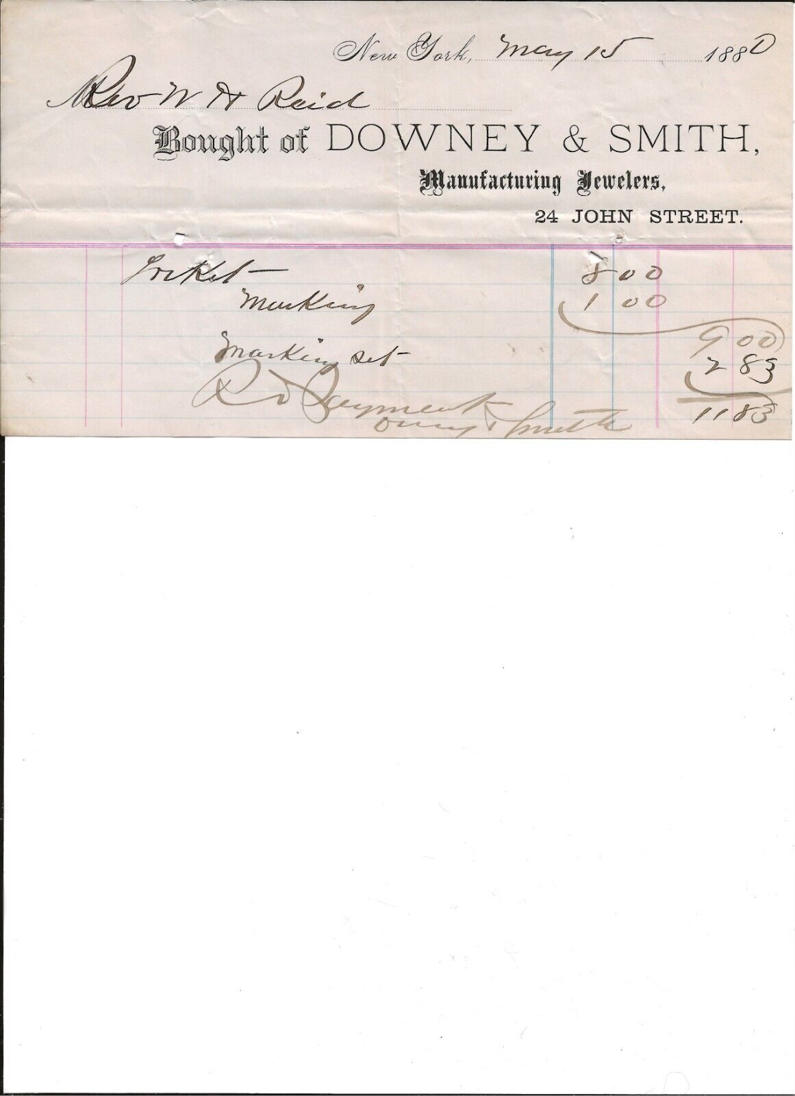 (11) 19th century invoices