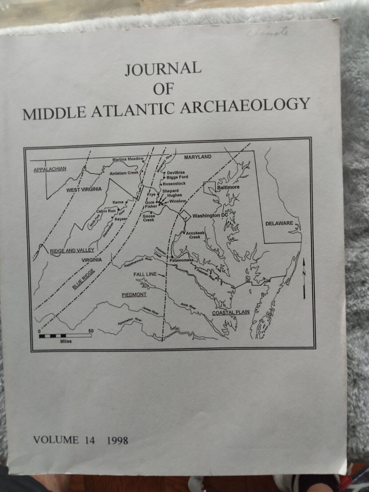 Journal Of Middle Atlantic Archeology Volume 14 1998