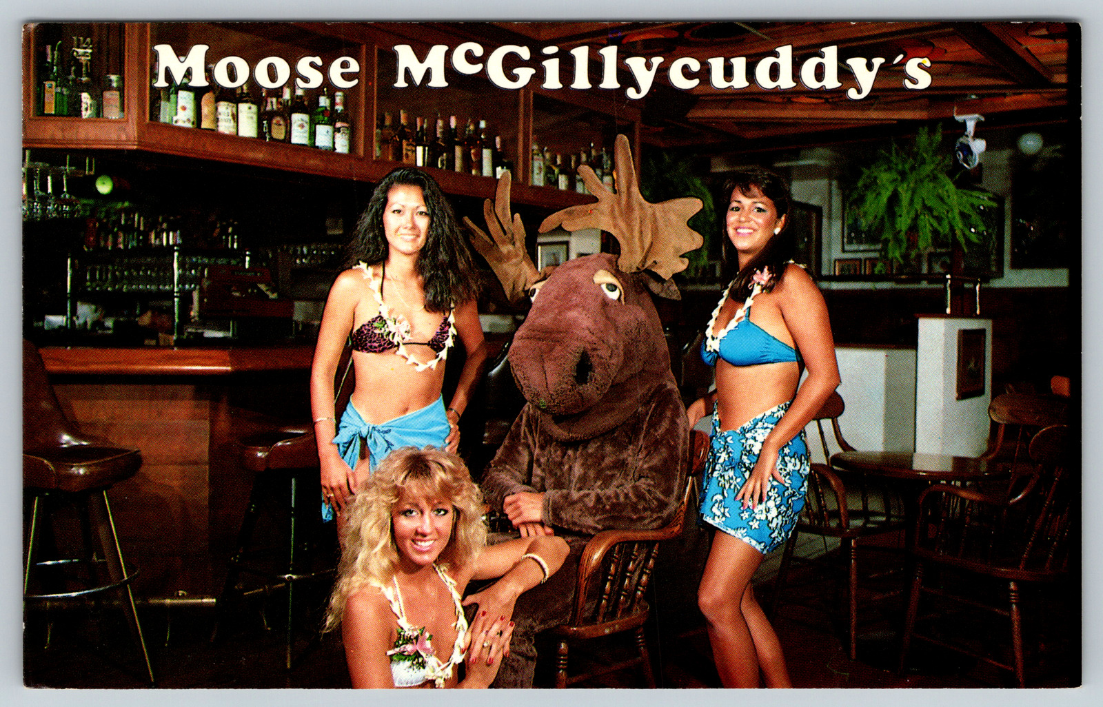 c1960s Moos McGillycuddy\'s Hawaii Restaurant Bar Pub Bar Cafe Vintage Postcard
