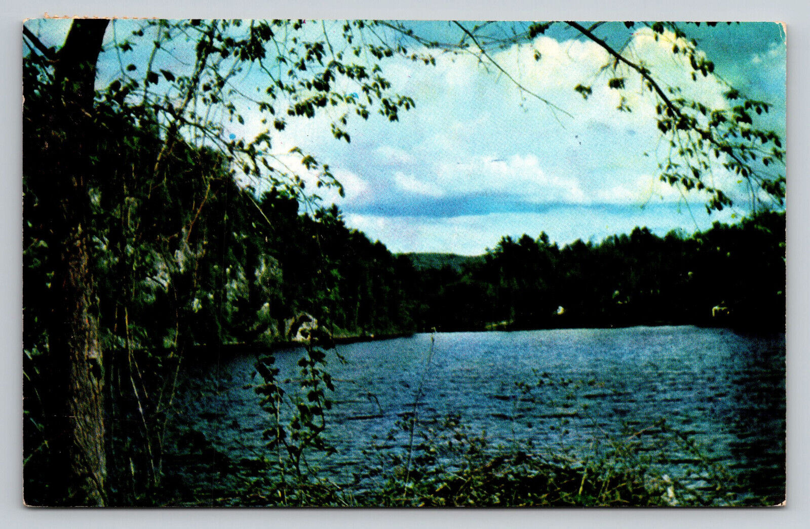 Solon Springs Wisconsin Terrific Fishing Posted 1957 WI Postcard