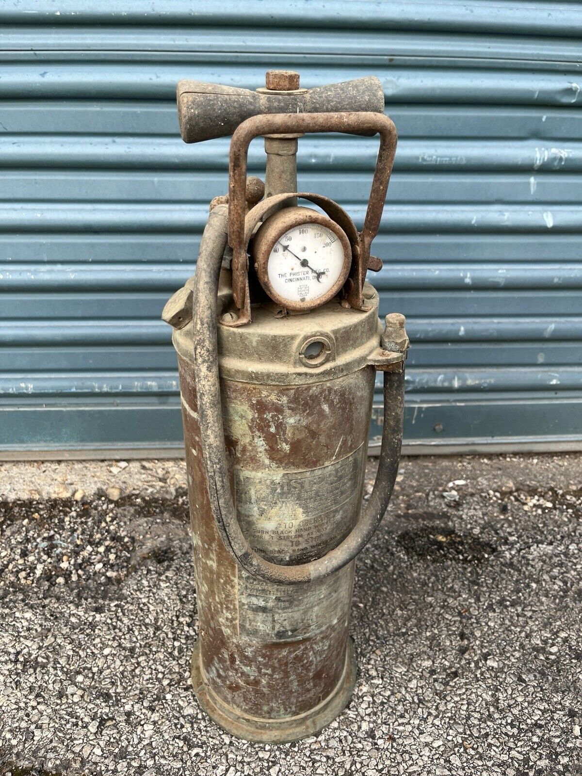 Antique Vintage PHISTER No. 1B Brass Fire Extinguisher