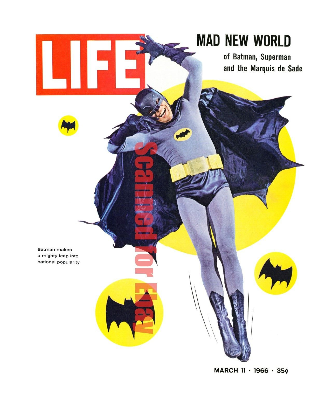Adam West Batman March 1966 Life Magazine Cover 8x10 Photo 