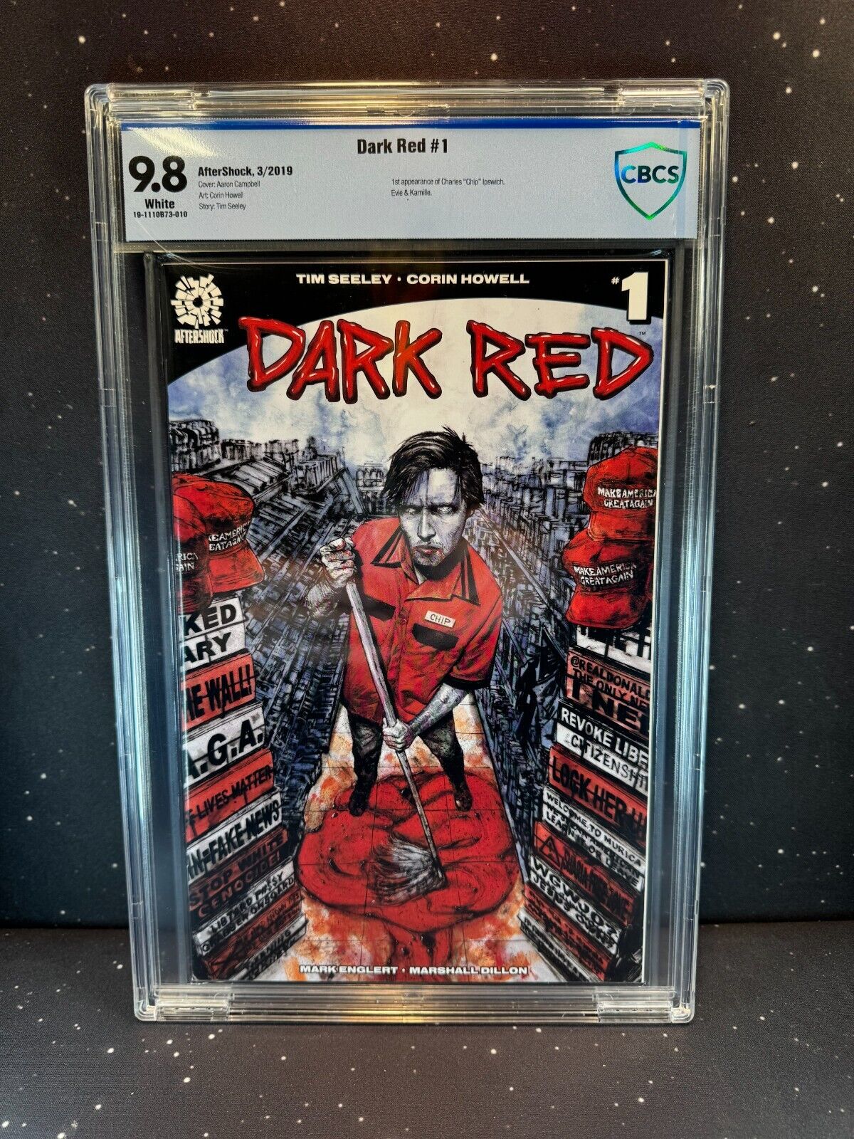 2019 Aftershock Dark Red #1 CBCS 9.8 White Cover A