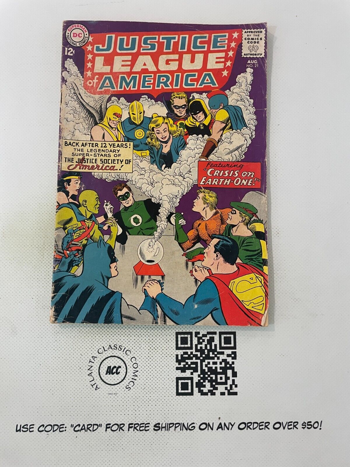 Justice League Of America # 21 VG DC Comic Book Batman Flash Superman 15 J236