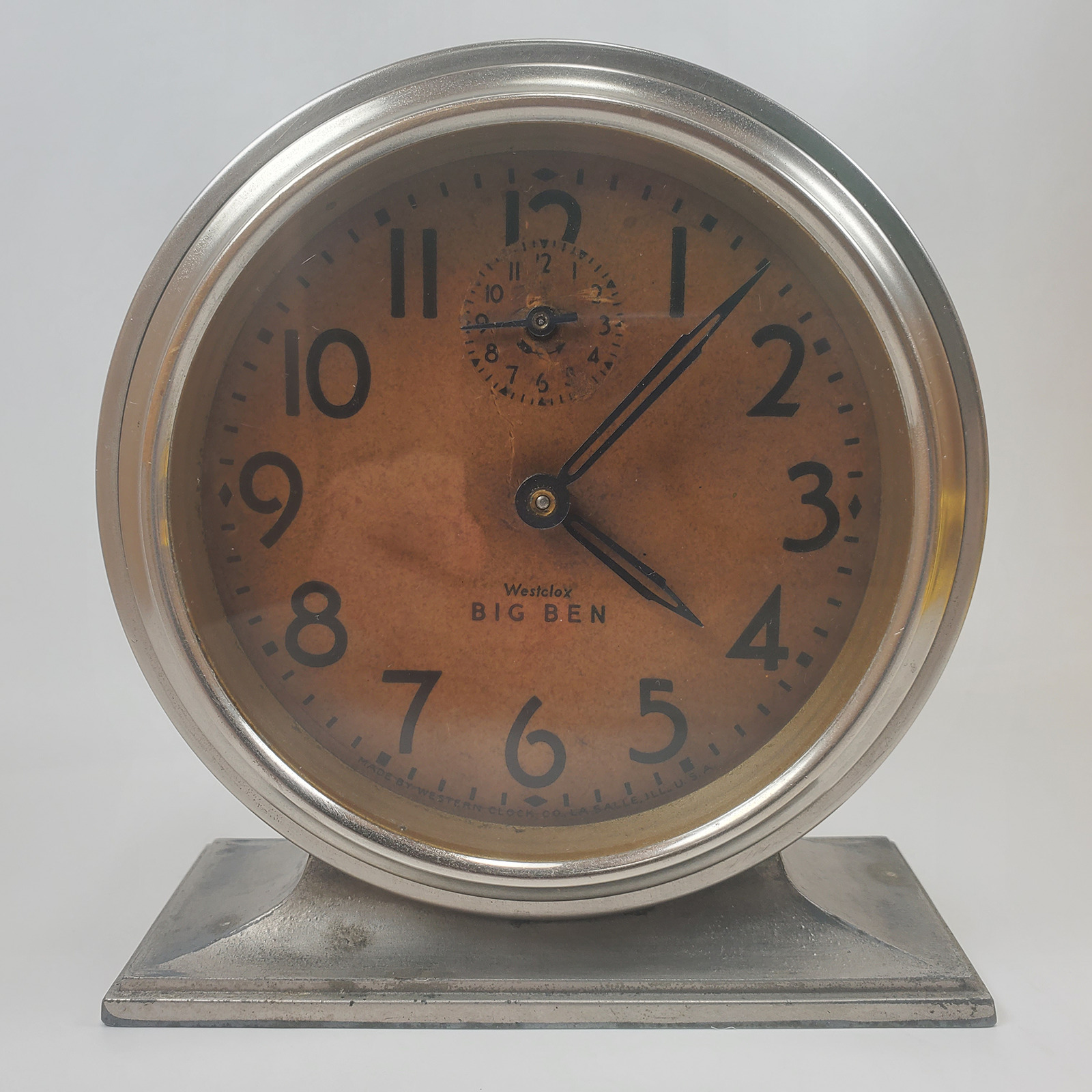 Vintage 1927 Westclox A-2 Big Ben Wind Up Mechanical Alarm Clock 5.25\