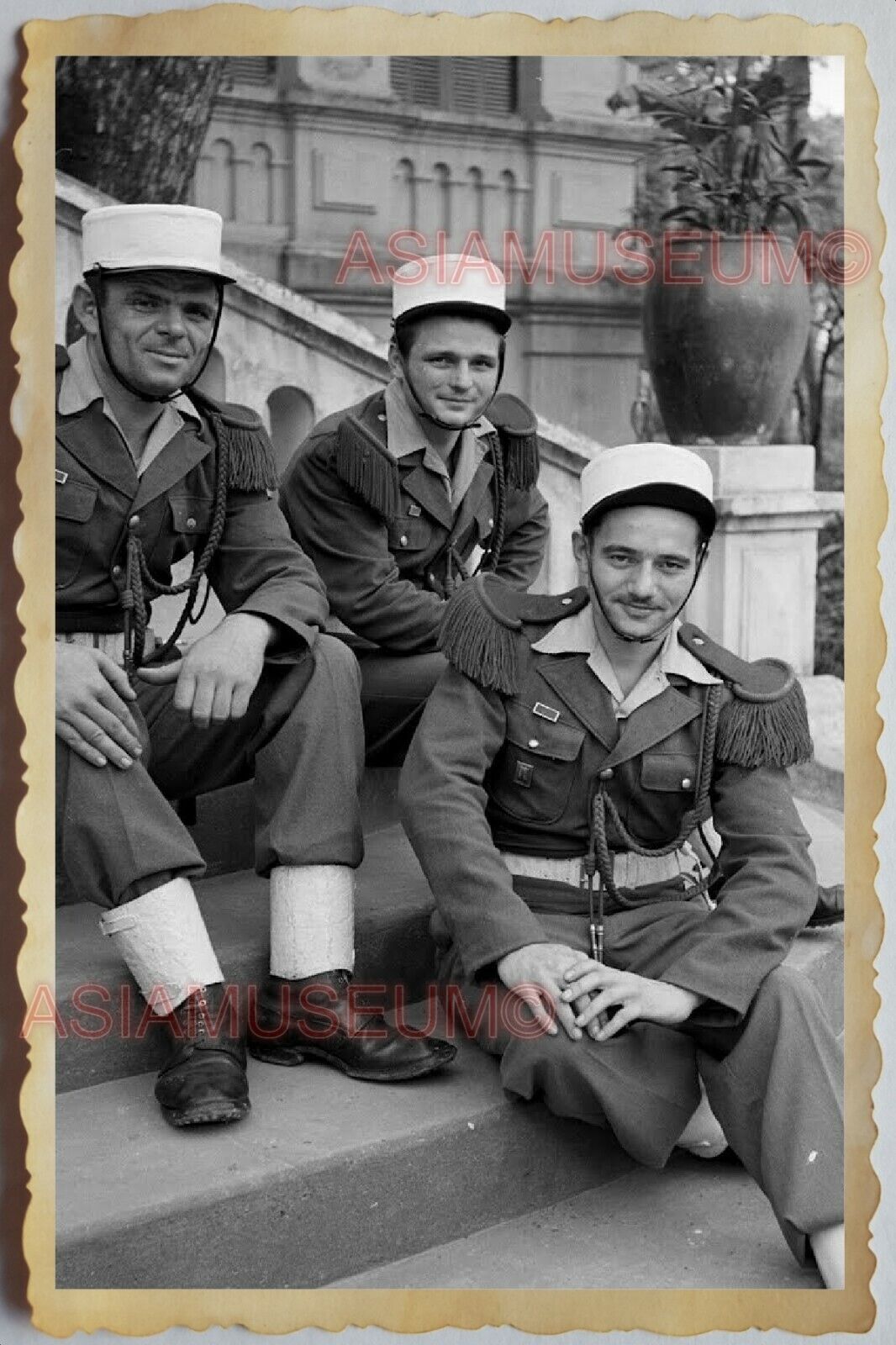 50s Vietnam SAIGON FRENCH FRANCE ARMY SOLDIER FLAG UNIFORM  Vintage Photo #931