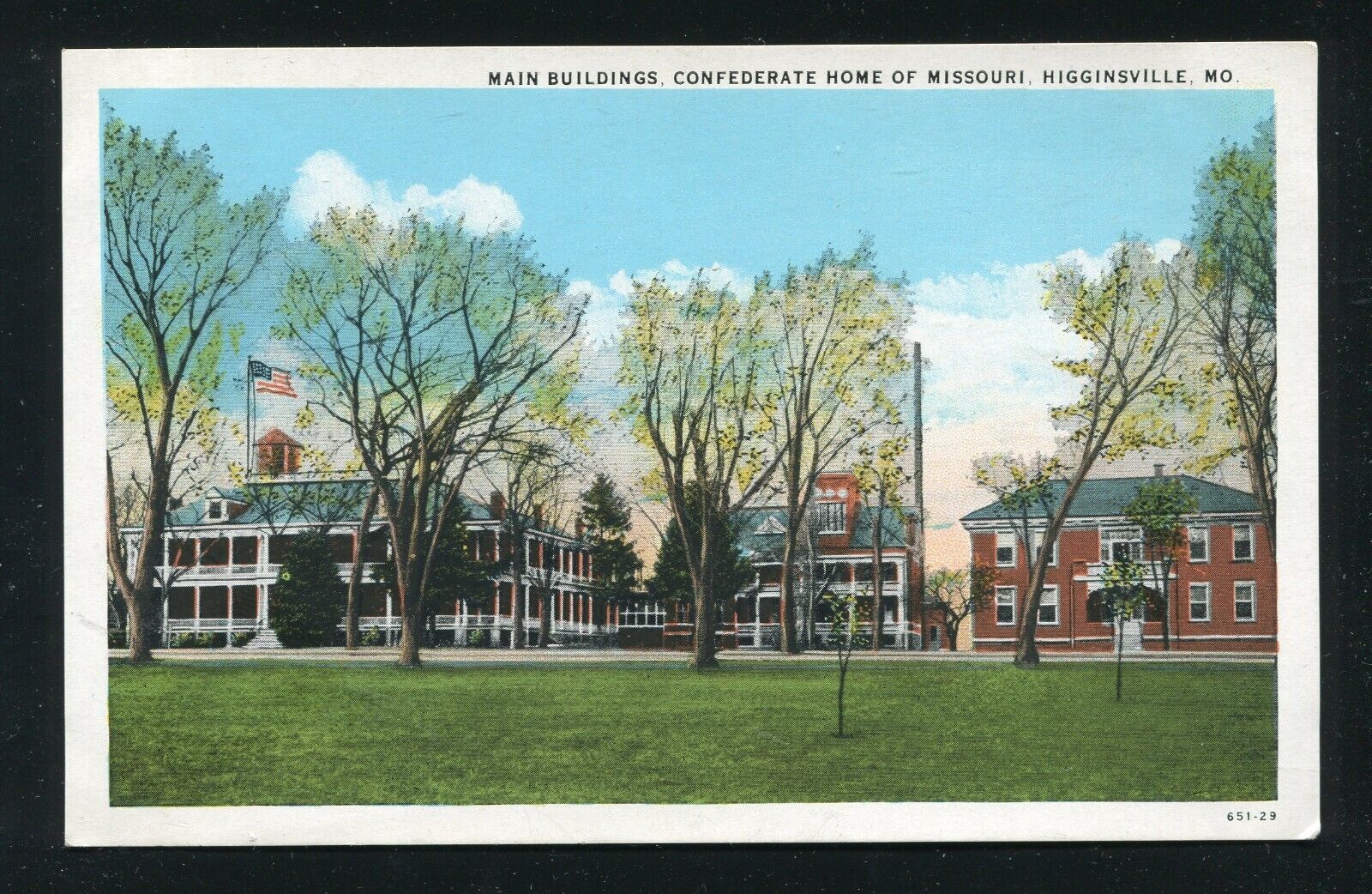 Main Buildings, Confederate Home of Missouri, Higginsville Postcard, Unposted