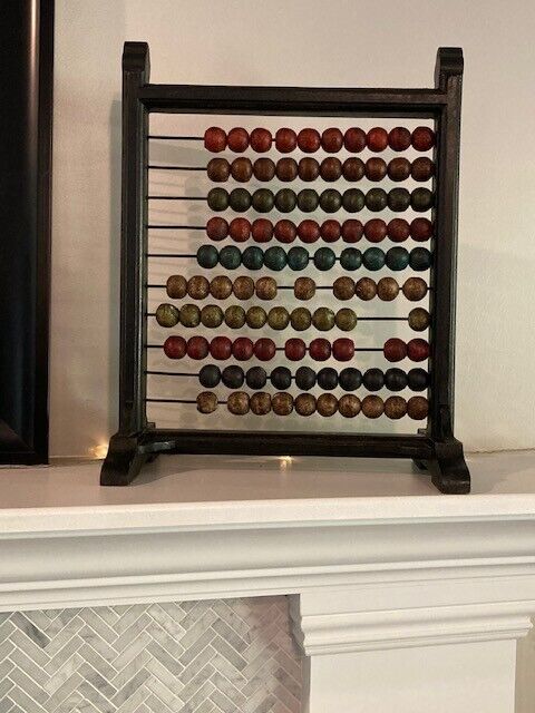 Abacus, Vintage Mongolian Abacus, Asian decor, Antique Calculator, Free Standing