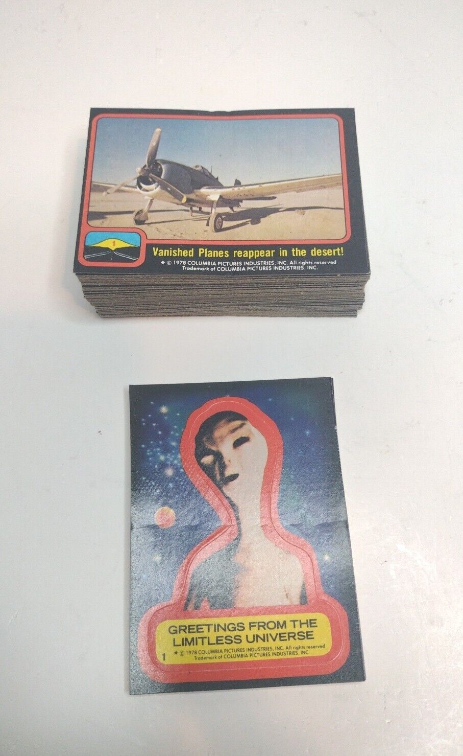 Vintage 1978 Close Encounters Trading Cards 1-66 Complete w/ Stickers 1-11