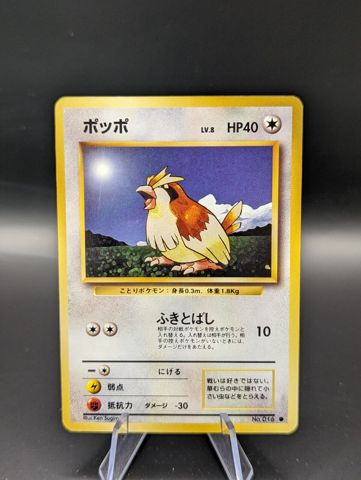 Pidgey - No.016 Base Set NM/EX - Japanese Pokemon Card #363A