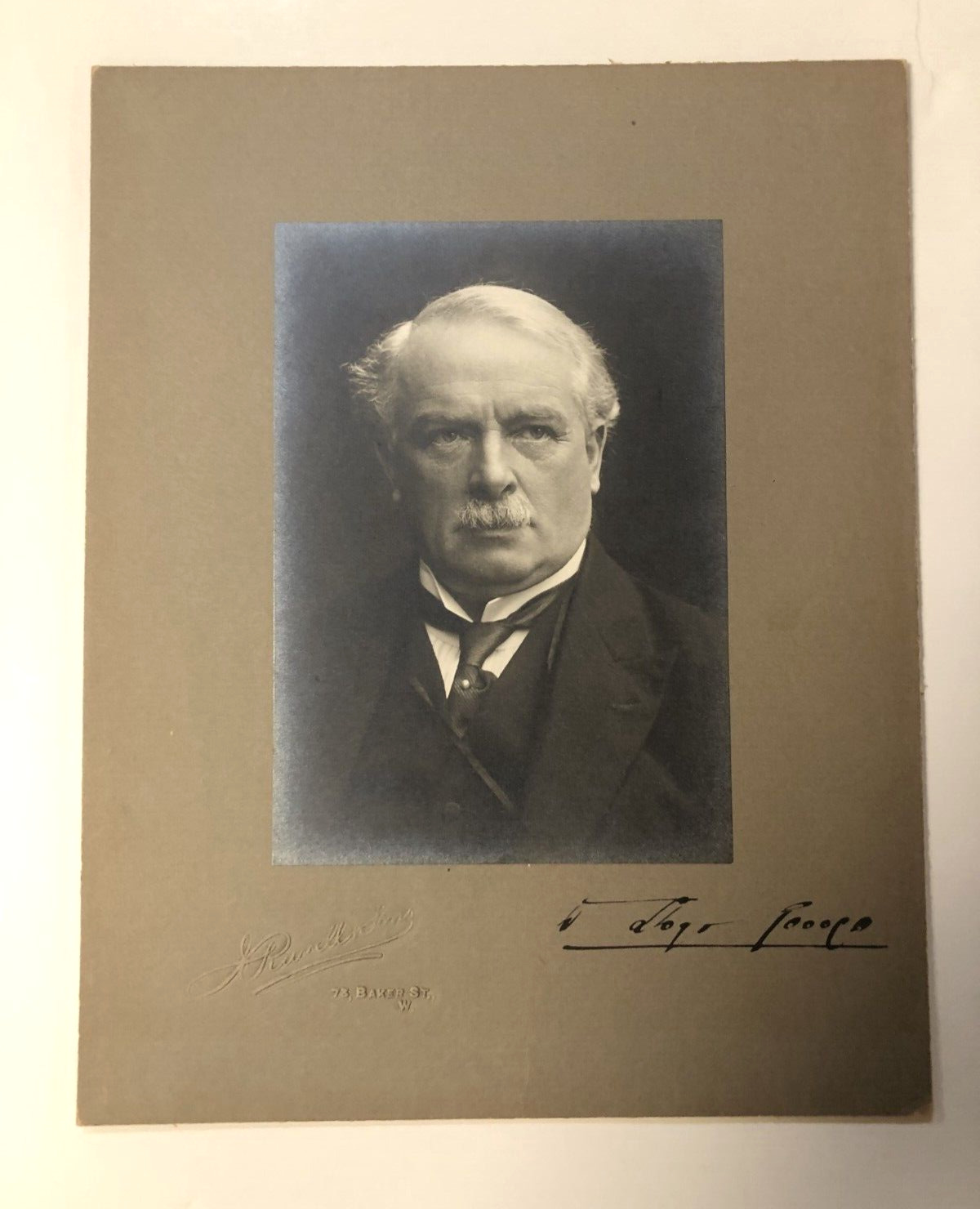 UK Prime Minister David Lloyd George Autographed Signed Photograph *RARE*