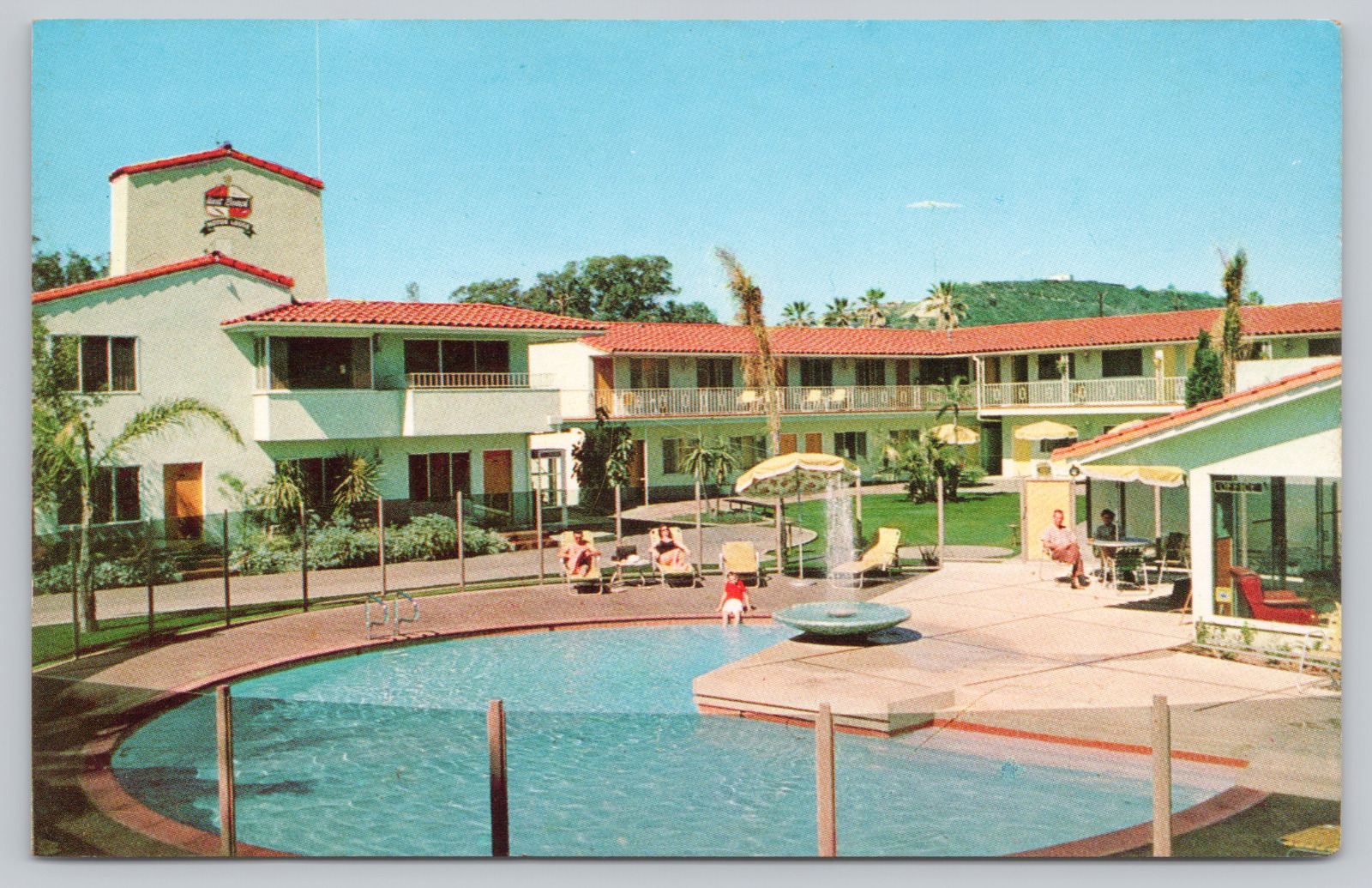 Postcard Swimming Pool West Beach Motor Lodge Santa Barbara CA